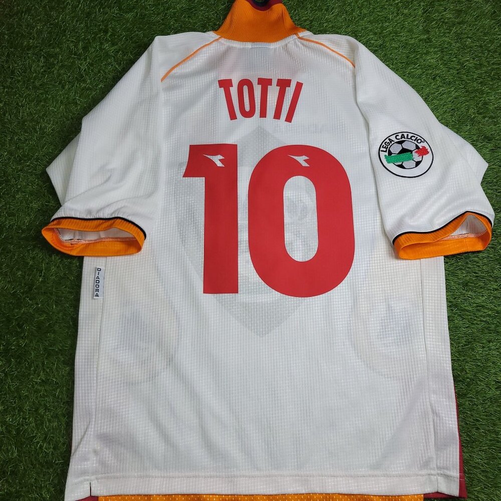 Totti As Roma Diadora 1997 1998 Away Soccer Jersey Maglia M